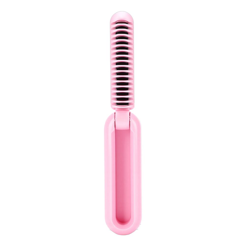 Foldable Hair Straightener Brush 9 Adjustable Temperature Settings Cordless Portable Rechargeable Straightening Brush
