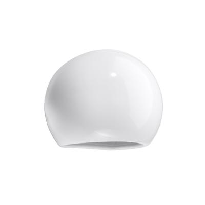 Glossy White Lacquered Globe Wall Lamp