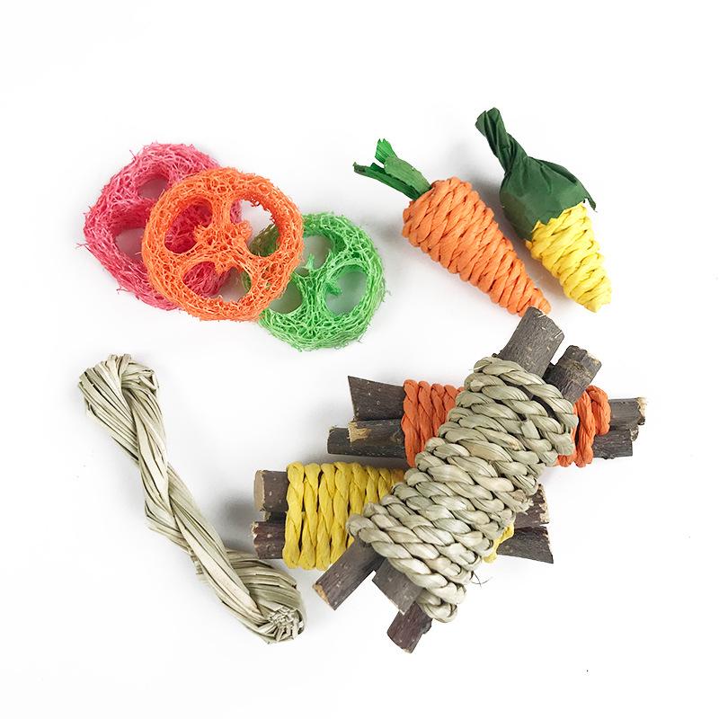 Radish Valley Colorful Teeth Grinding Toy Set for Rabbits, Guinea Pigs, Chinchillas, and Hamsters