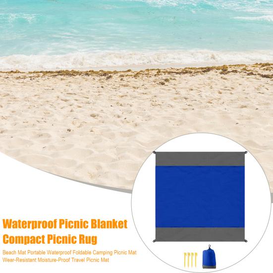 Strandmatte, tragbare, wasserdichte, faltbare Camping-Picknickmatte, verschleißfeste, feuchtigkeitsbeständige Reise-Picknickmatte