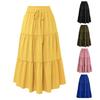 Gonna Maxi a Svasatura a Strati Estiva da Donna Vita Alta Pieghettata Svasata Lunga Casual Svolazzante da Spiaggia Boho
