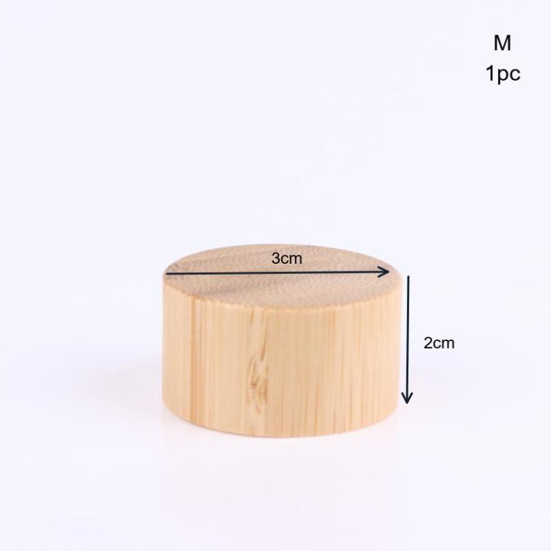 1/5 Pcs Eco-Friendly Screw Bamboo Bottle Caps With Reducer Replace Empty Bottle Caps With Drop Plug Real Bamboo Cover Screw Cap