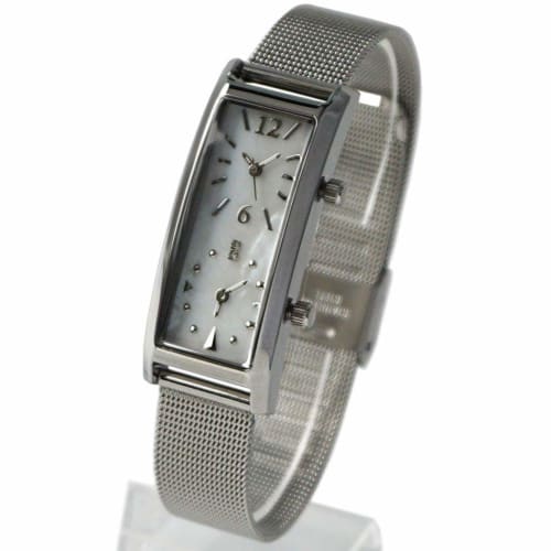 

GRANDEUR Women s Dual Time Watch with Thin Stainless Steel Mesh Band (GSX048W11), Lightweight (45g)