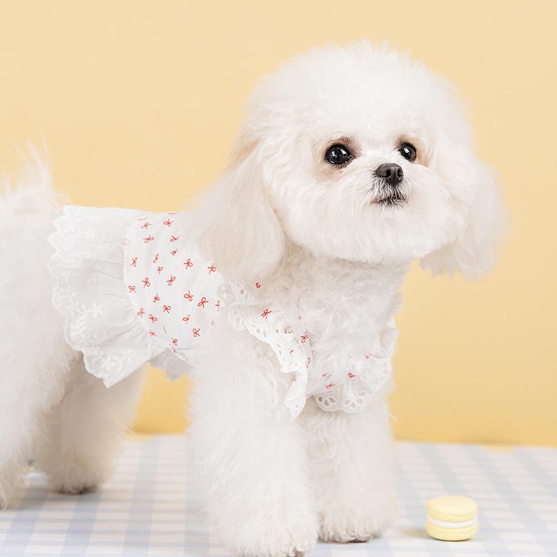Full print butterfly suspender skirt puppy skirt summer dog outdoor travel breathable pet dog skirt clothes