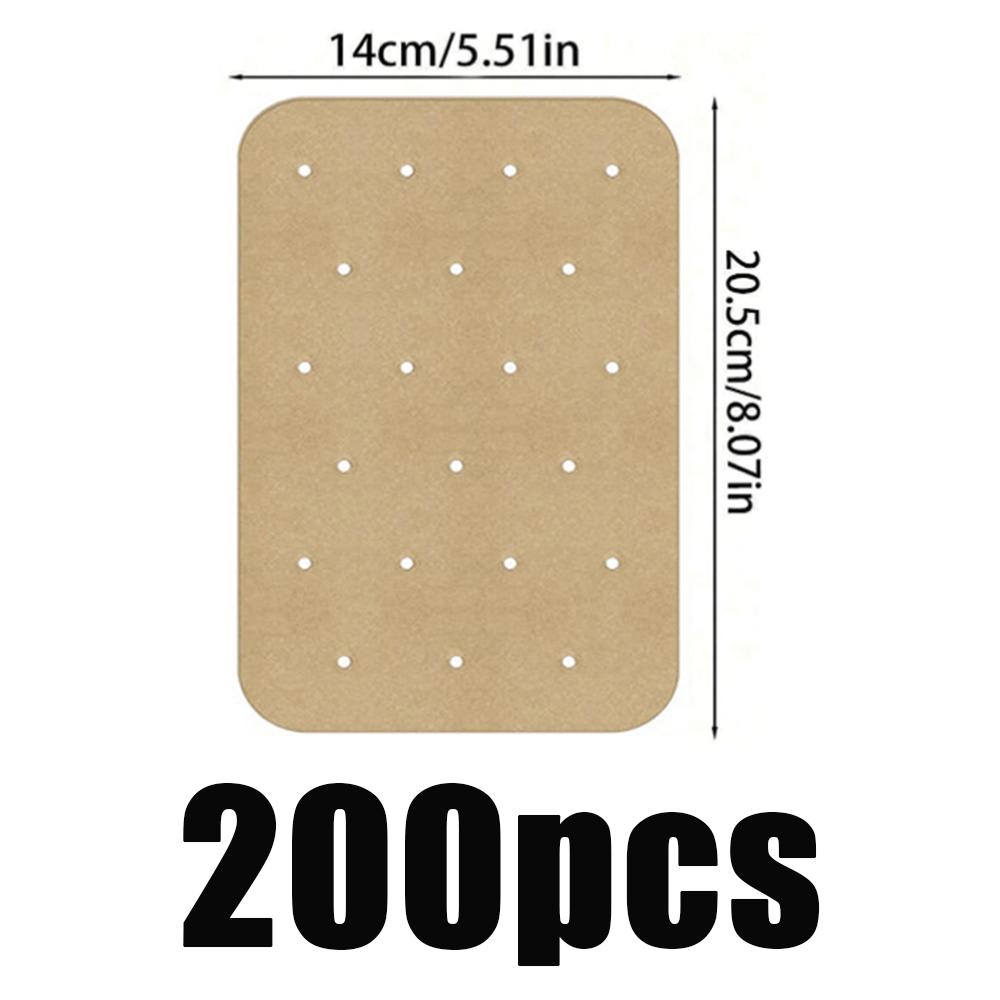 50-200Pcs Air Fryer Paper Disposable Liners Non-Stick Baking Kitchen Baking Micro-Wave Barbecue Oven Fryer Papers Steamer Paper