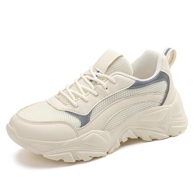 Women's Shoes Spring and Autumn Platform Dad Shoes Women's Shoes Casual Sports Shoes Hollow Running Shoes