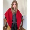 100% Wool Large Shawl Versatile Warm Scarf Triangle Wrap Stylish Outfits