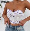 Lace Fragmented Flowers Embroidered Top Trend Have Cash Less  Navel Exposed Breastplate Undergarment Covering The Chest and Abdomen Tops