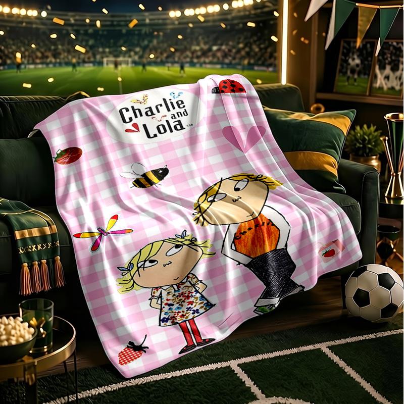 Lola Adventure Throws Blanket Flannel Blankets Plush for Couch Bed Gifts for Men Women Travel Picnic Blanket Christmas Fan Gifts