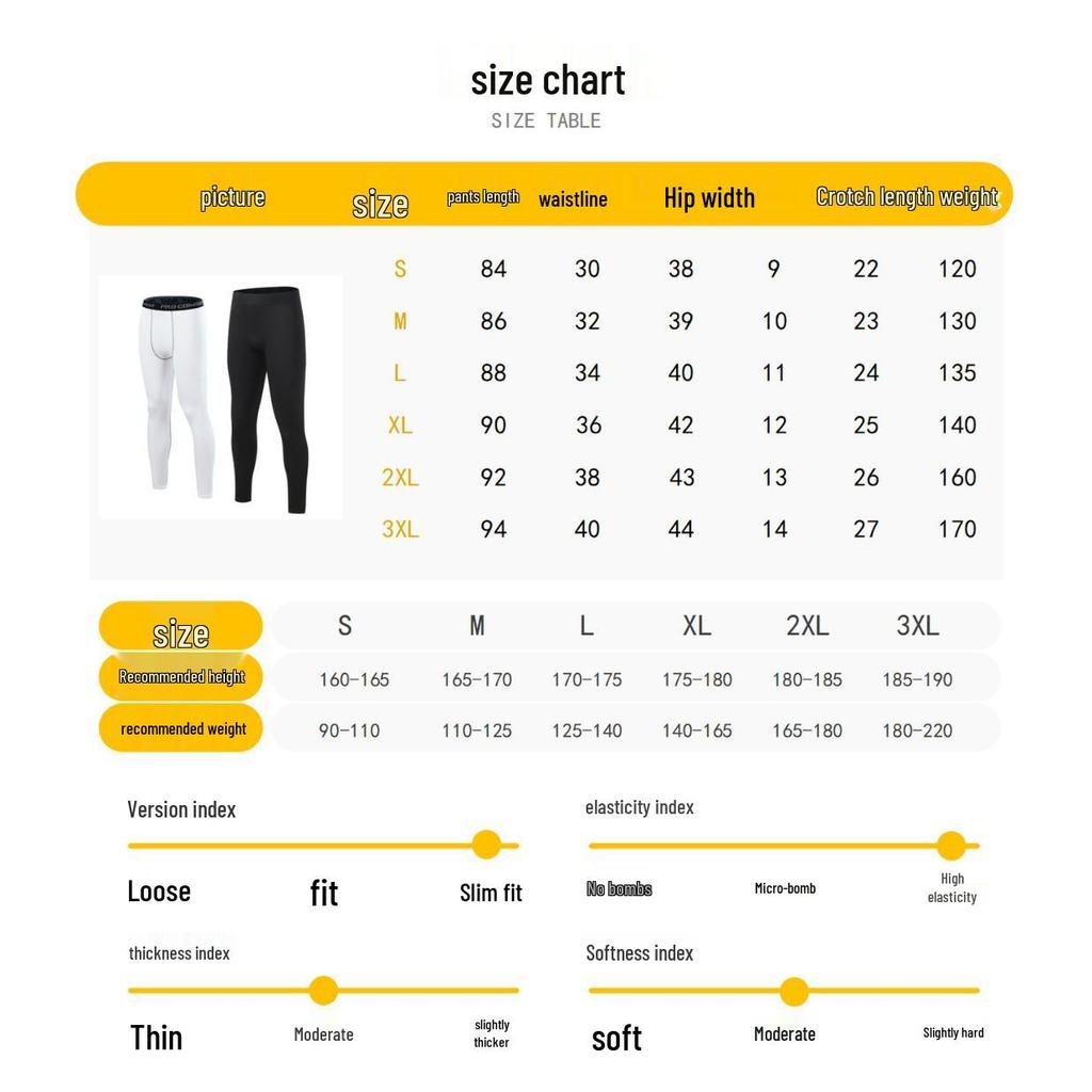 Men’s Quick-Dry Compression Sports Pants – High Elastic, Moisture-Wicking Base Layer for Running, Basketball, and Fitness.