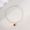 Tiger's Eye Stone Necklace Female, Premium Sweater Chain Maillard Style Collarbone Chain, Amber Necklace
