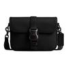 League 19 Merklogo Magnetische Sluiting Glad Leer Schouder Crossbody Tas Kleine Dames Tassen Zwart CY989-BLK