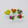 5pcs Mini Flower Pot Decorations Dollhouses Vibrant Artificial Flowers Home Decor Car Mini Flower Pots Holiday Gifts Party Favor