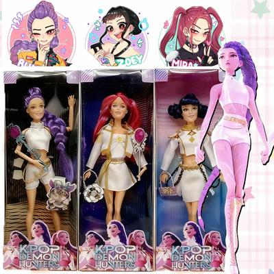 NEW Dreamy Kpop Demon Hunter Movable Doll (Rumi/Mira/Zoey) - Mysterious Theme & Colorful Lights | Xmas Gift for Kpop Fans
