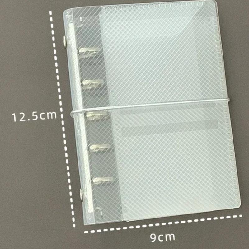 M5 A7 A6 Diagonal PP Three Fold PP Loose Leaf Notebook Cover Mini Portable Sticker Small Card Photo Storage Ledger