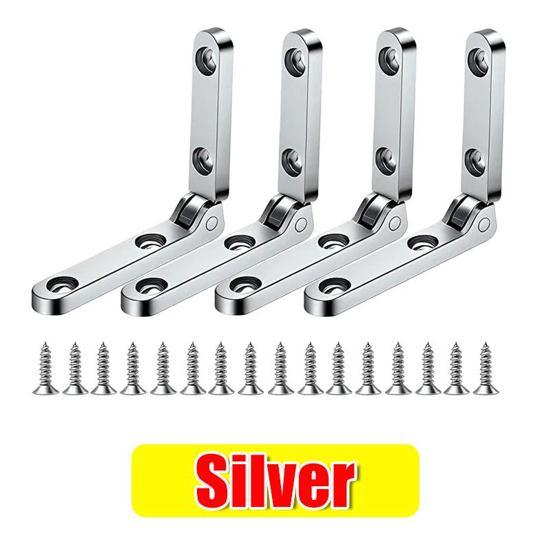 Mini Zinc Alloy Hinges Heavy Duty Folding 90 Degree Hinges With Screws For Wooden Box Jewellery Case Furniture Hardware Hinge