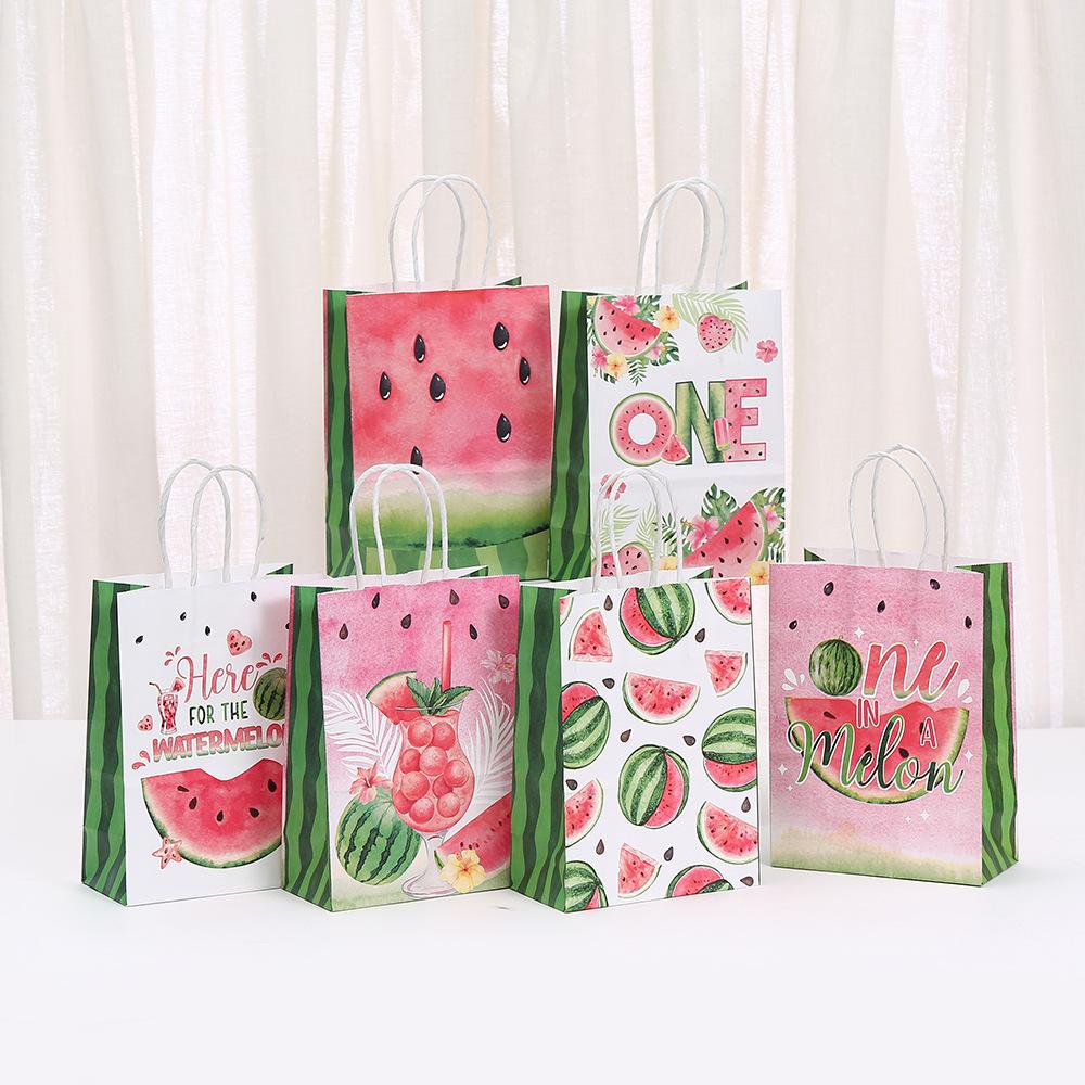 StoBag watermelon theme gift wrapping bags for sweets personalized packaging birthday party favor bags candy treat bags