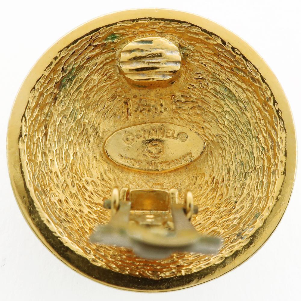 CHANEL Earring Matelasse gold Plated Gold 31.5g Women Used