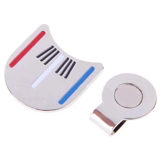 Metal Magnetic Hat Clip Golf Ball Marker Alignment Putting Aiming Tool Accessory
