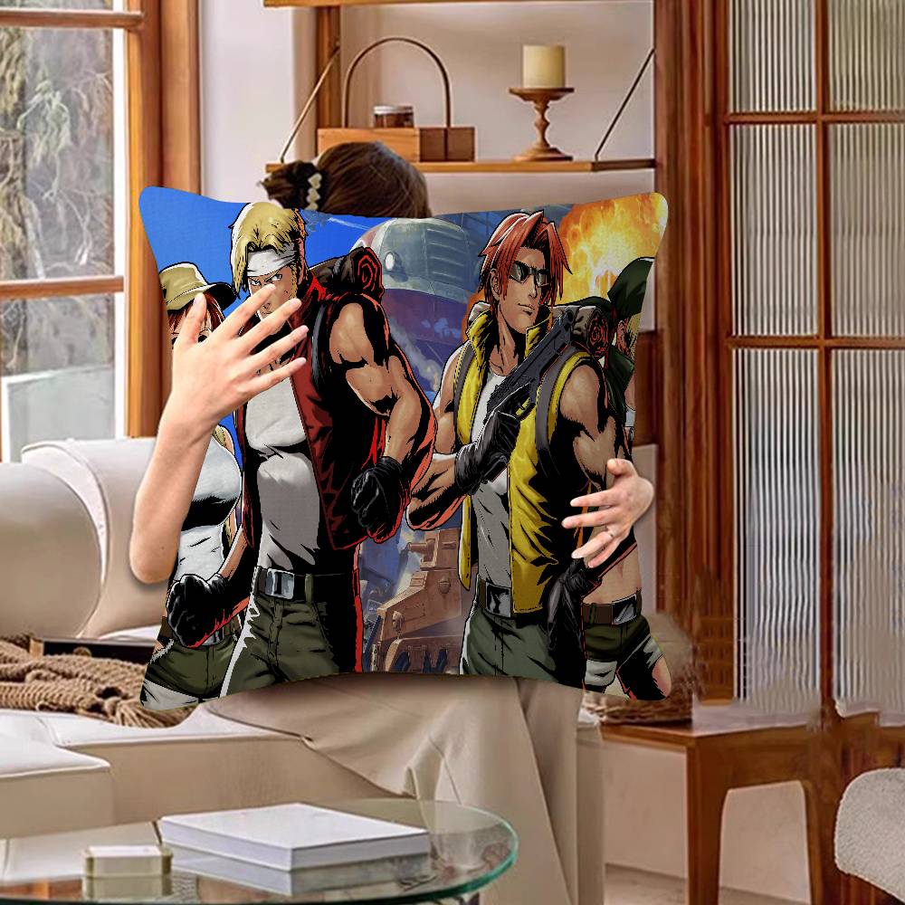 Classic Retro Game Metal Slug Gamer Pillow Cushion Cover Pillowcase Living Room Sofa Home Decor Customized