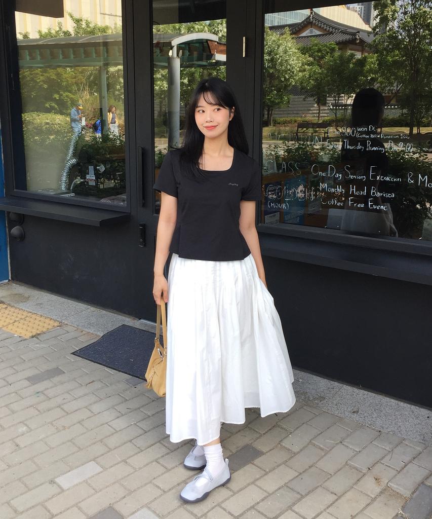 JUCYJUDY Square Neck Flare T-Shirt Jzts320C