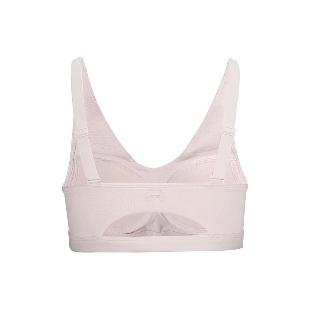 Under Armour SmartForm Solid Adjustable Strap Mid-Impact Sports Bra With Logo Print Women Sports Bra Pink 1373826-675