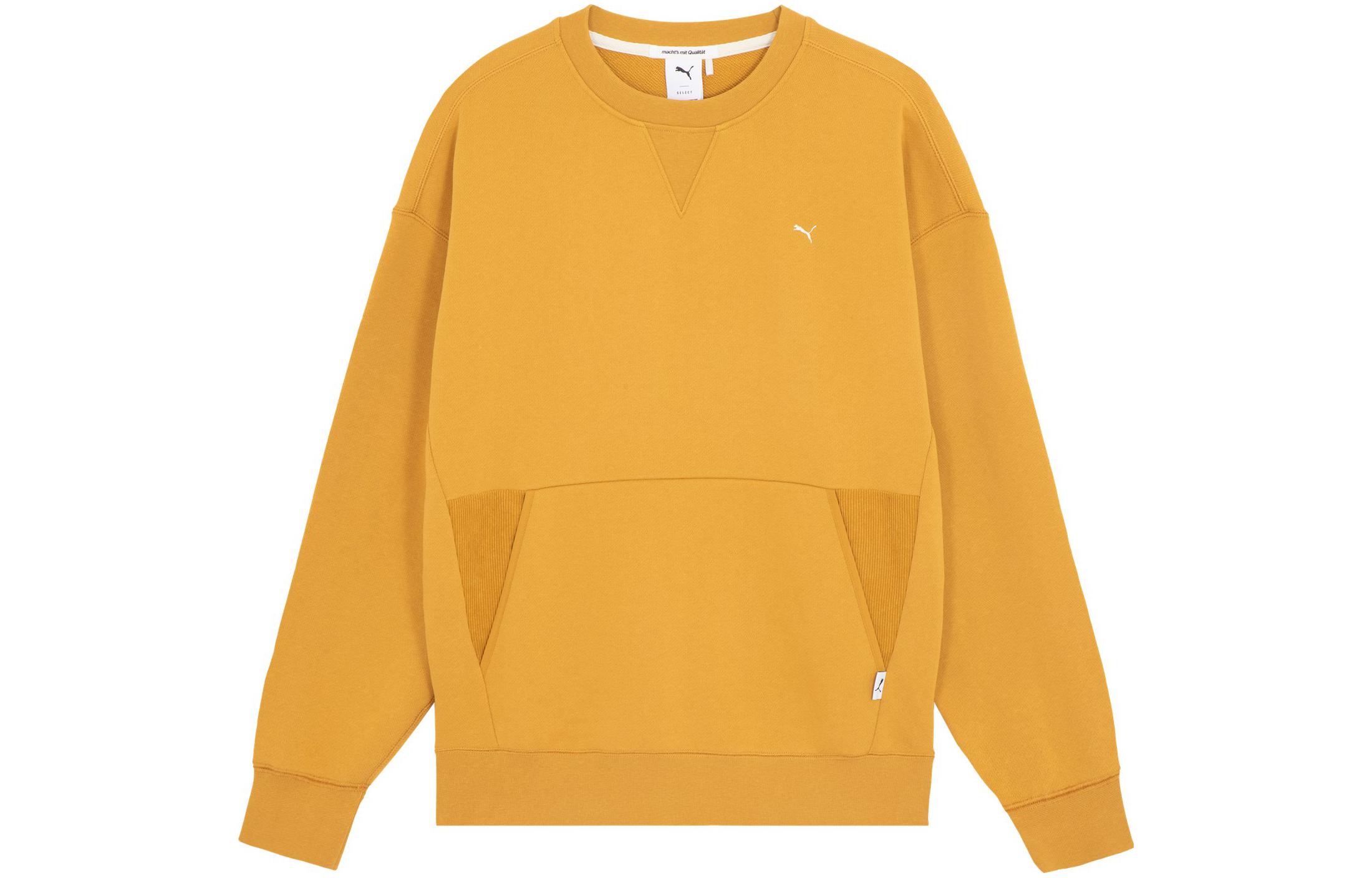 PUMA Sweatshirts Unisex Earth Yellow Crew Neck Moderate Other 623052-50 L