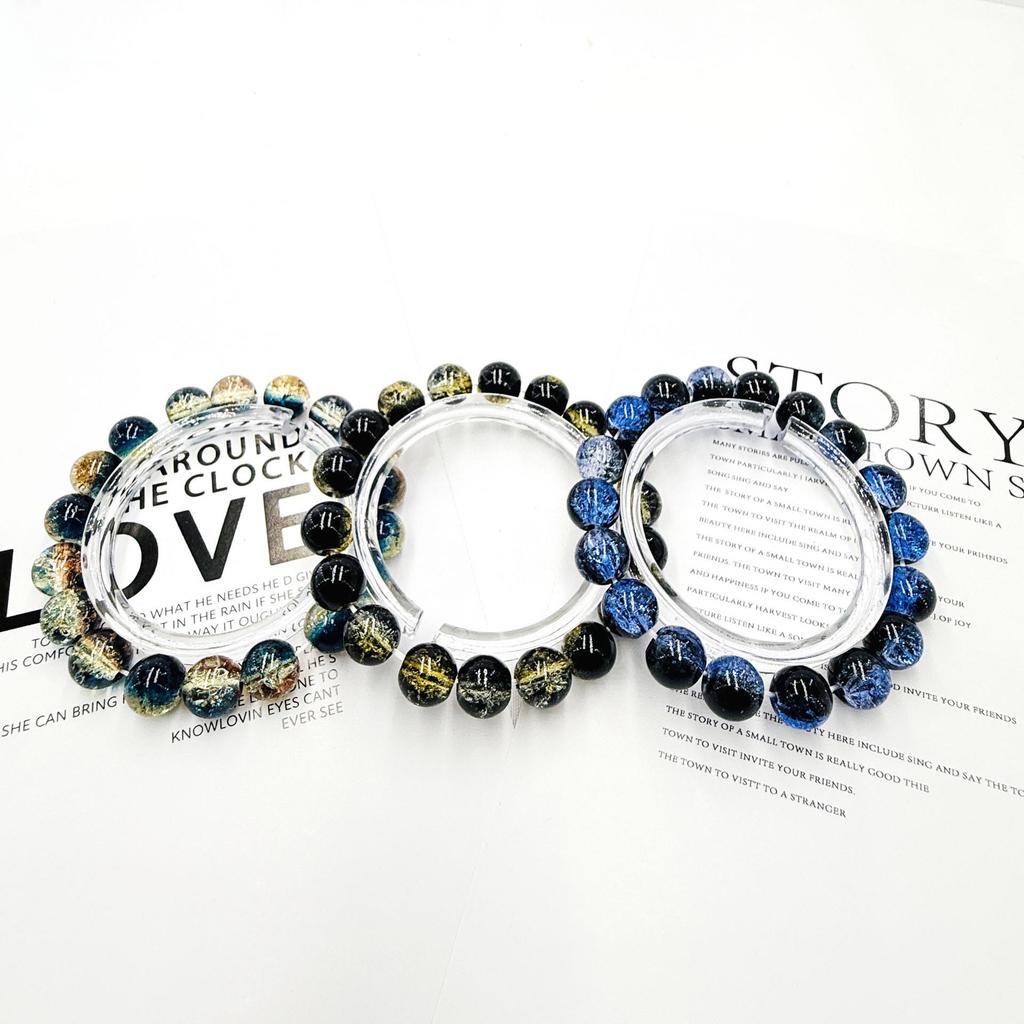 Βραχιόλι με χάντρες από Κρακελέ Γυαλί 10mm για Γυναίκες και Φοιτητές