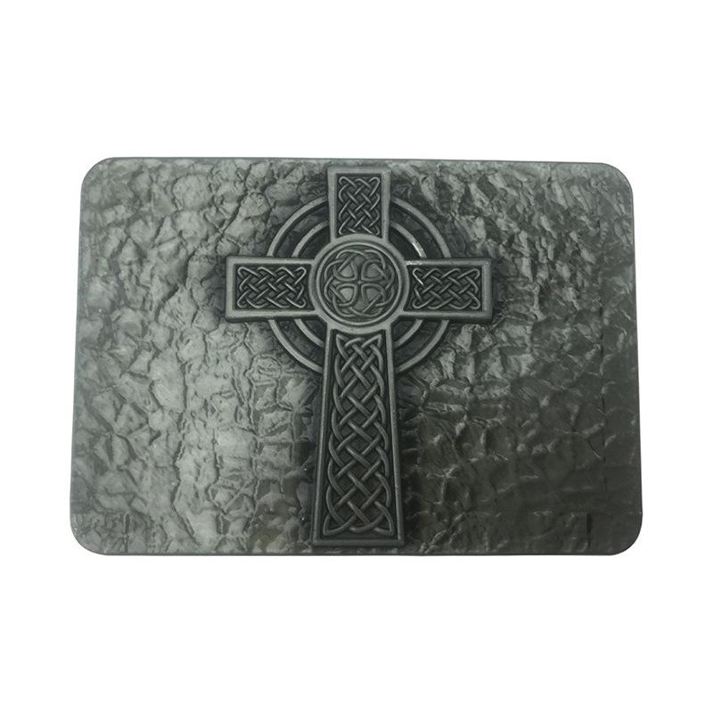 Celtic Cross Western Belt Buckle