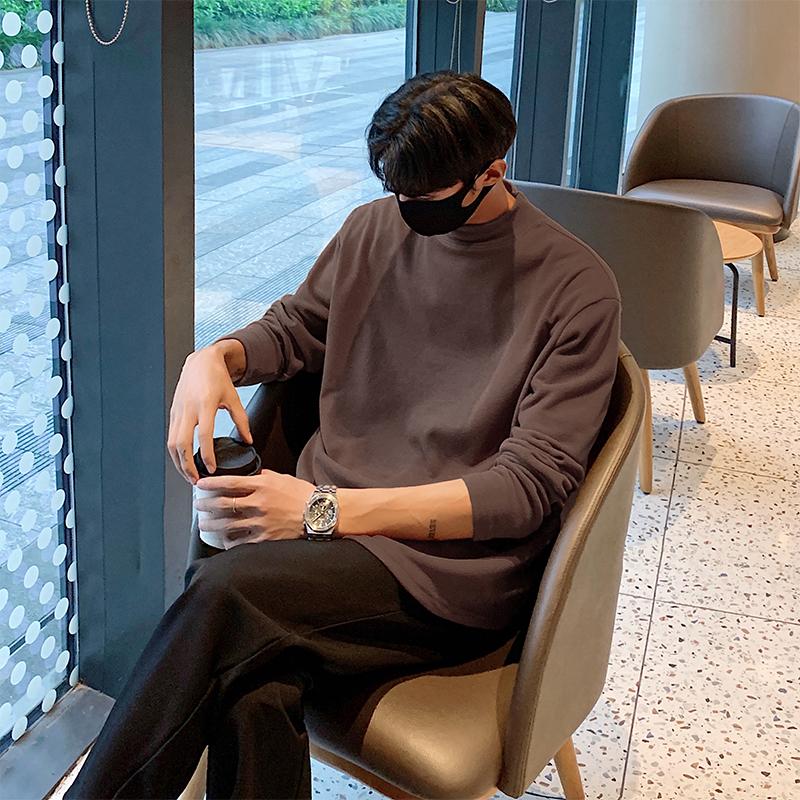 

Dralon Мужская водолазка с длинным рукавом Футболка мужская повседневная базовая нижняя рубашка с капюшоном Осень Зима Теплая для мужчин Свободные топы 5XL темный кофе