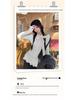 Korean Sweet Bow Tie Ruffle Polka Dot Women's Thermal Slimming T-shirt for Autumn/Winter