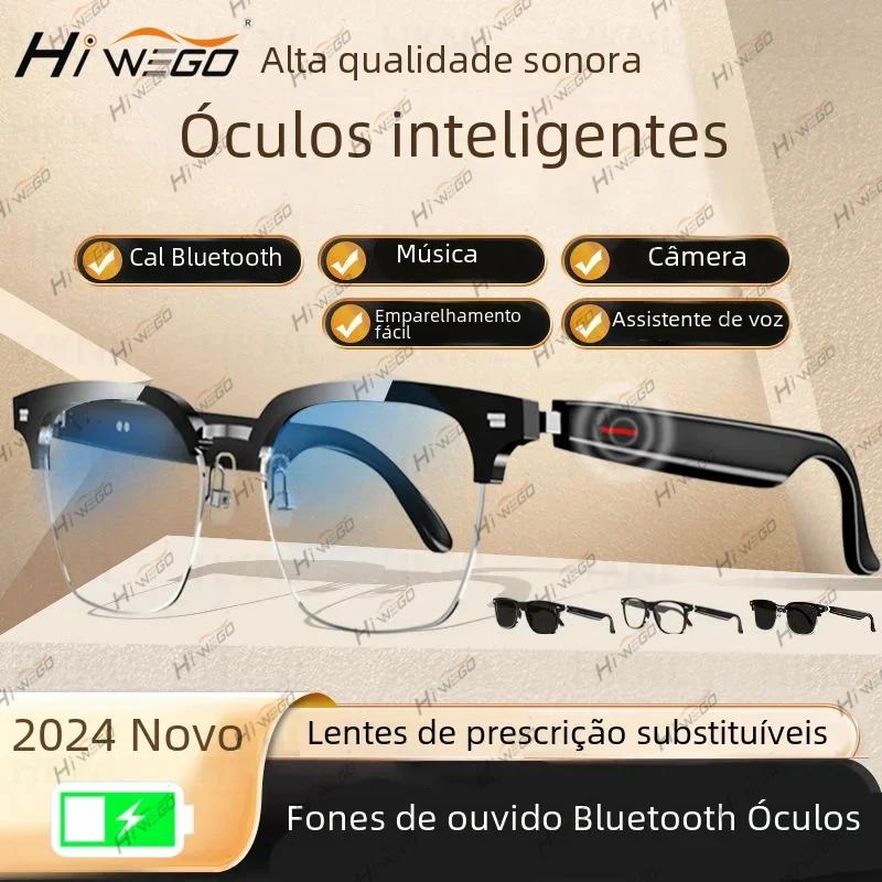 

Розумні окуляри Hiwego з фільтрацією синього світла, поляризовані сонцезахисні окуляри, лінзи, аудіо, вбудований мікрофон і динаміки, сенсорний і голосовий помічник, музика