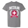 Switzerland Soccer Laurel - World Football Cup T Shirt - Graphite Heather