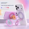 Supporto ad Anello Pieghevole Compatibile per Telefono, Presa Magnetica Forte, Carini Colori Pastello, Per Guardare Video a Mani Libere