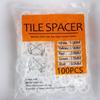 Pack of 100 User Friendly Tile Installation Spacers for Quick Easy Setup On Wall and Floor Tiles with Size Options 1.0mm To 3.0mm