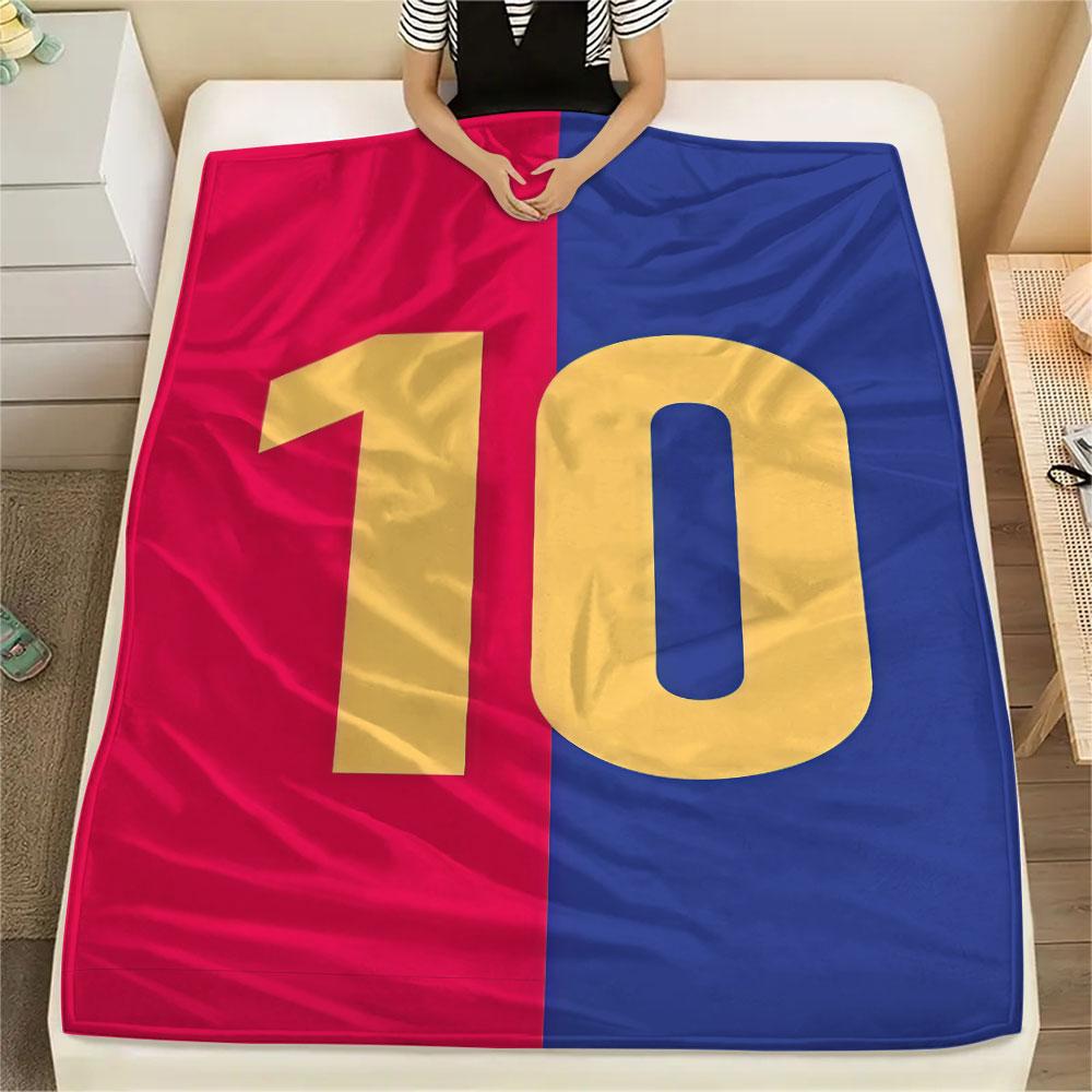 1PC Lionel Messi Patterned Flannel Blanket Suitable For All Seasons for Home Decor Warmth and Comfort Gifts Holiday Present