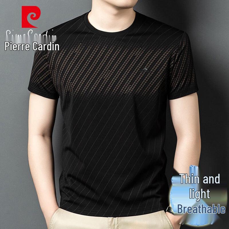 Pierre Cardin Men s Ice Silk Round Neck Short Sleeve T-Shirt XL
