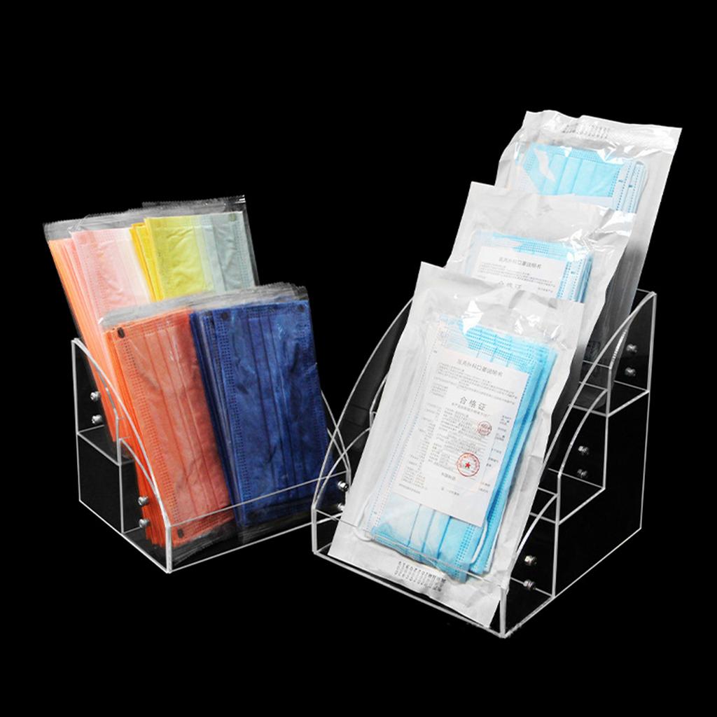 Clear Display Risers Stand with Dividers 1 2 3 Tiers Acrylic Display Shelf