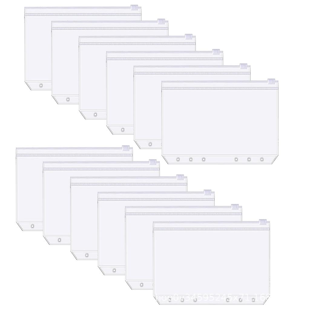 Collection de sacs transparents en PVC: Budget de trésorerie, manuel A6, porte-documents A5, sac à feuilles mobiles B5, livre de cartes de visite.