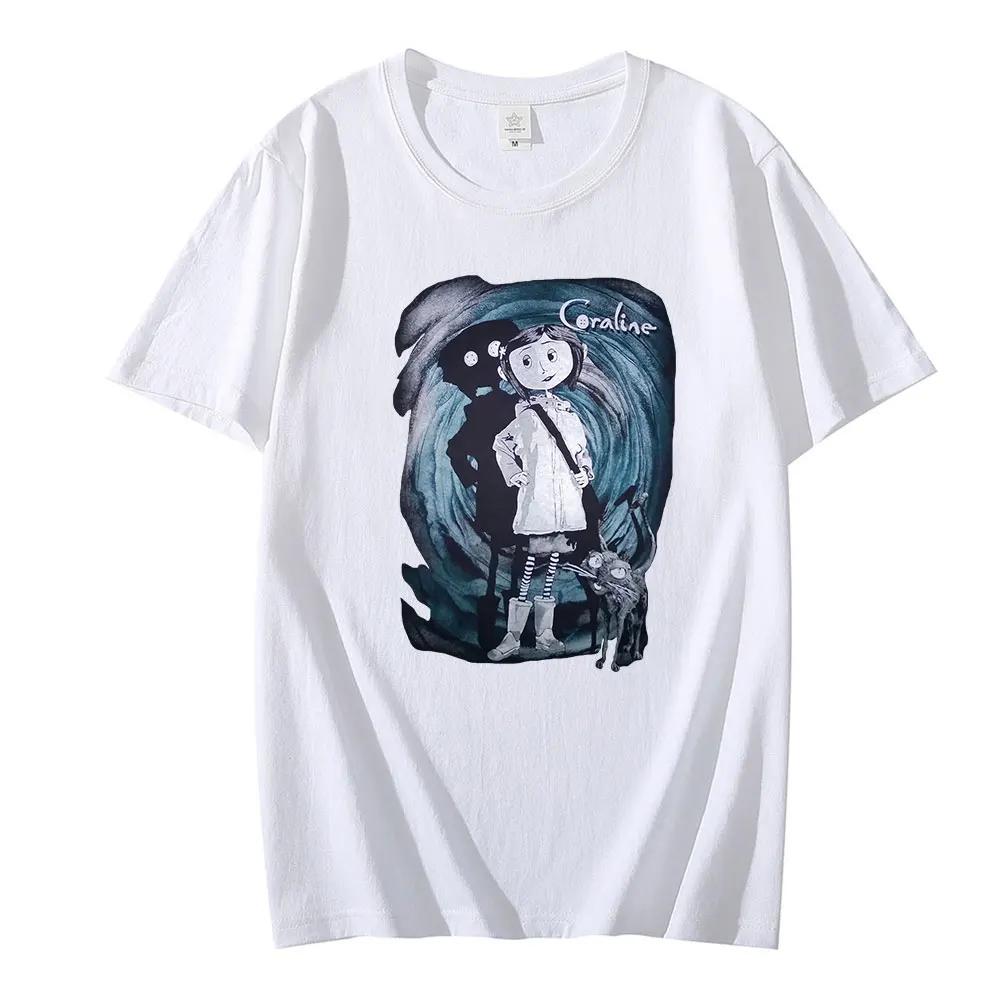 

Coraline T-shirt Women s Summer Style Tim Burton Quinn Gaiman Nightmare Fashion Dark Gothic Clothing Before Christmas S