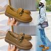 Leather Single Shoes Women's 2025 Spring New Shallow Mouth Small Leather Shoes Casual Versatile Flat Shoes Small Fragrant Fashion Shoes Women