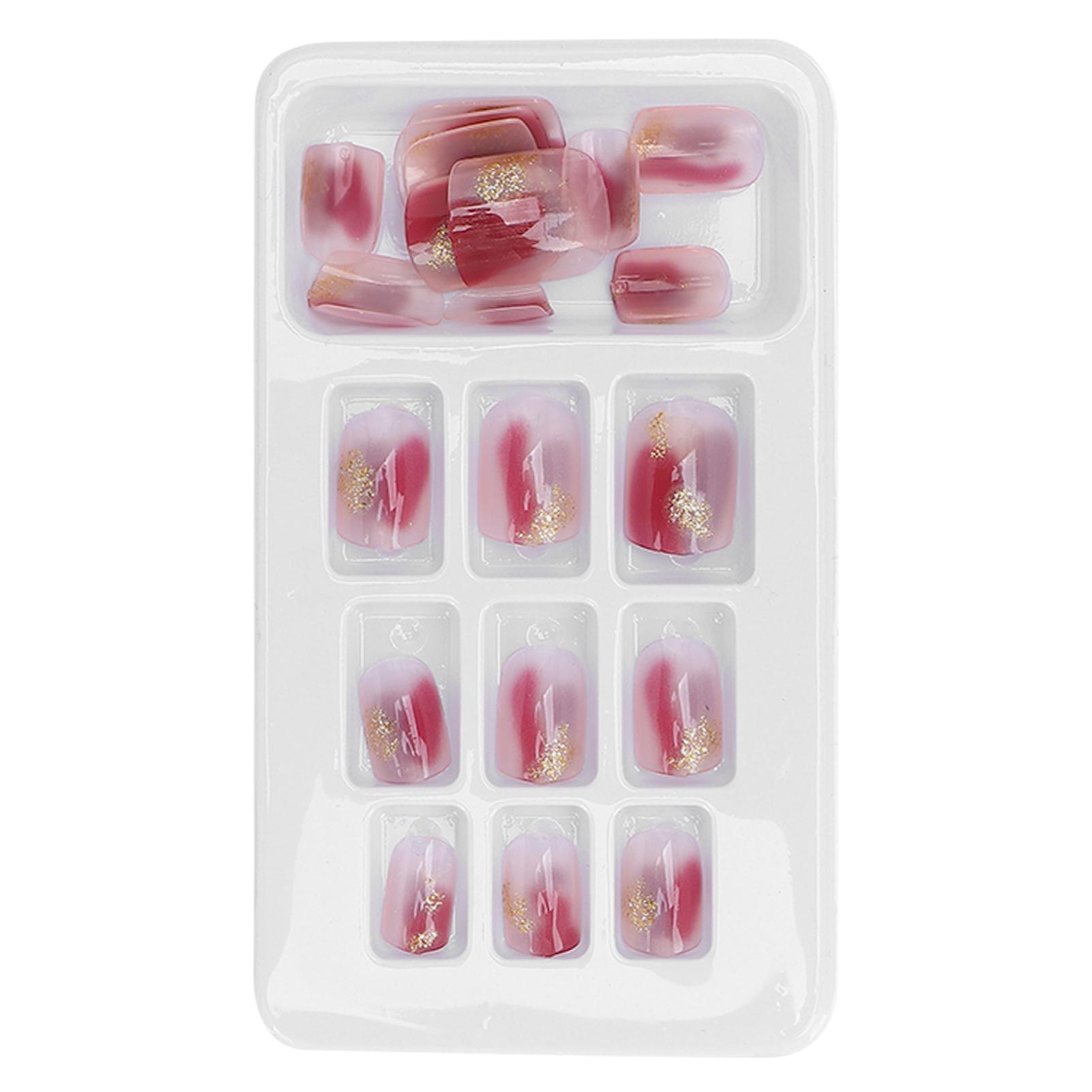 

24 шт. Женские накладные ногти Полное покрытие Клейкие ногти Накладной кончик ногтя Нейл-арт Инструмент для маникюра P145