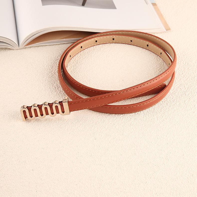 

Belt Womens Versatile Fashion Decorative Denim Pants Retro Slim Waist Belt хакі