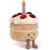 Alles Gute zum Geburtstag süße Kuchen Plüsch Puppe gefüllt mit Bein lächelndes Gesicht Plushie Party Decor Kinder Geschenk