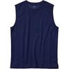 Solid Color Round Neck Sleeveless Vest Unisex Tops Blue 457517-68