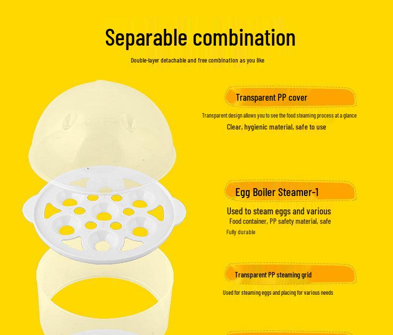 Mini Multi-Functional Egg Steamer with Automatic Power-Off for Household Use