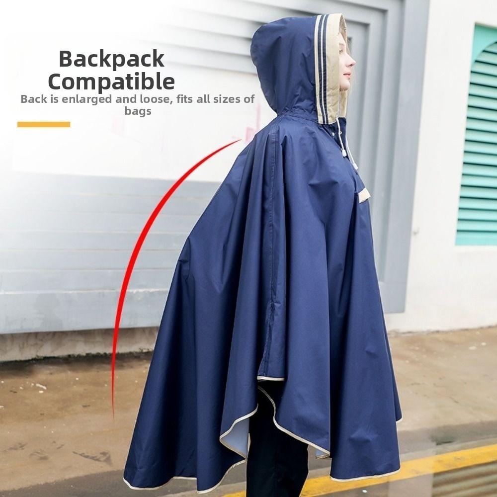 Comfortable Cloak-style Raincoat Windproof School Rain Gear Students Rain Jacket Primary School