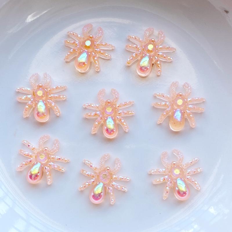 50pcs New Cute Resin Mini Little Spider Flat back Cabochon Scrapbook Kawaii DIY Embellishments Accessories