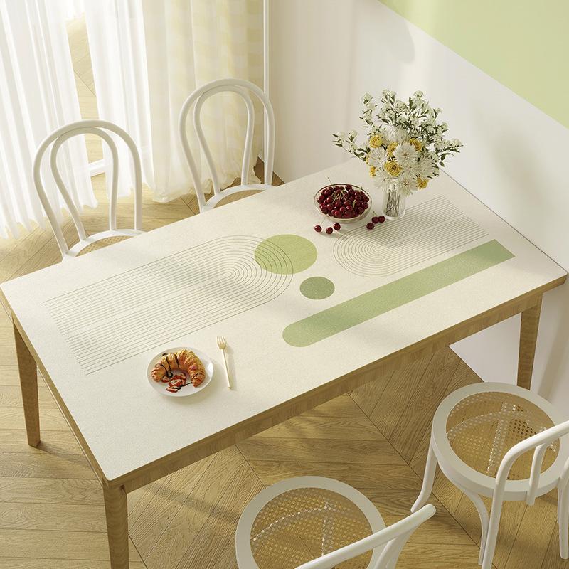 Modern Simple Pvc Waterproof, Oil-Proof And Anti-Scalding Leave-In Table Mat Leather Tablecloth Dining Table Mat Coffee Table Mat