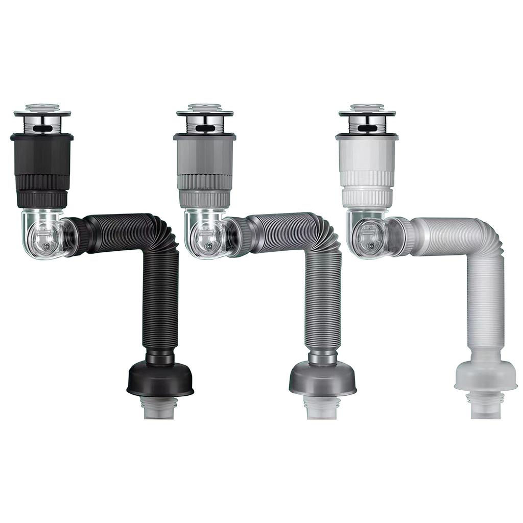 Rotatable Anti Odor Drain Pipe Easy To Install & Clean ABS Rotating Drain Pipe Bathroom Accessory for Washbasin & Sink
